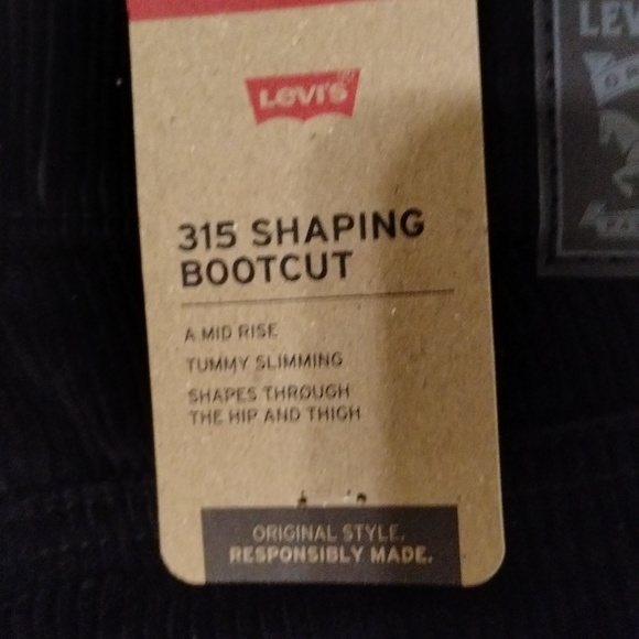 Corduroy 315 Shaping Boot cut mid Rise Size 31/30 black - Picture 9 of 10